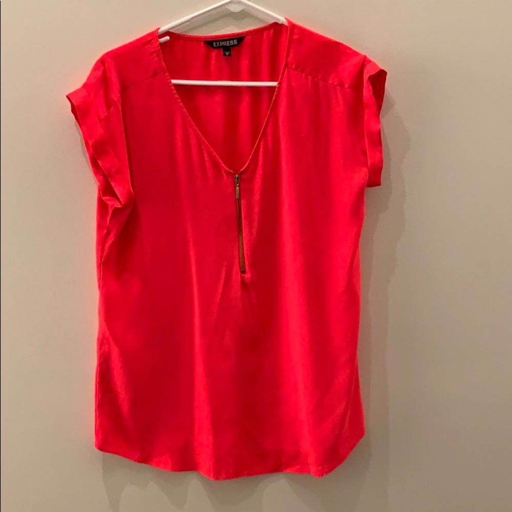 Bright pink blouse